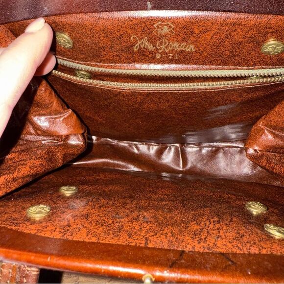 John Romain Brown Leather Purse - Picture 3 of 6